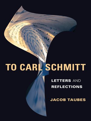 cover image of To Carl Schmitt